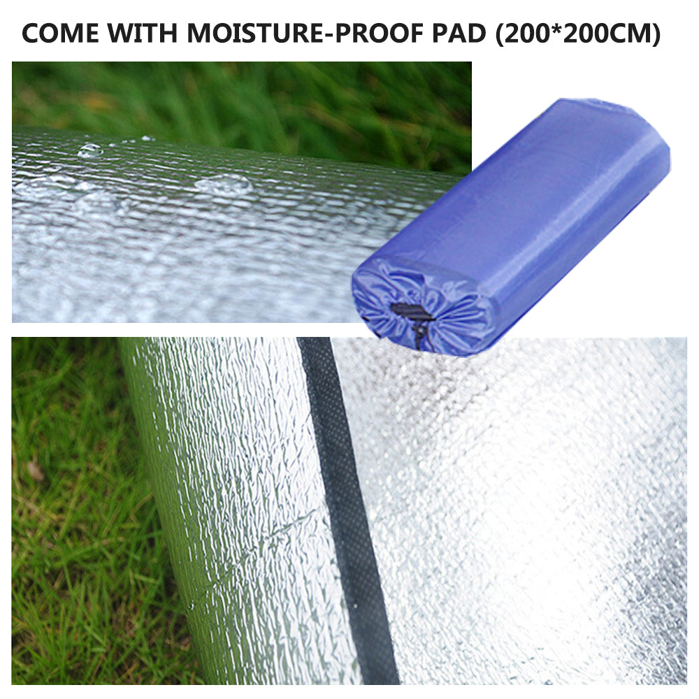 Quick Setup Camping Tent 3-4 Person with Ground sheet - BLUE