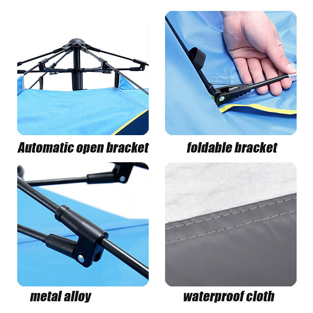 Quick setup Camping Tent 3-4 Person with Ground sheet - Green