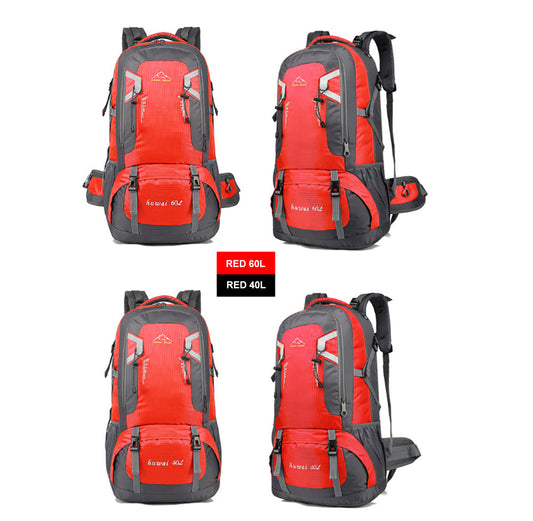 Camping Backpack Waterproof 40L - Red