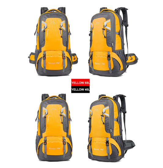 Camping Backpack Waterproof 60L - Yellow