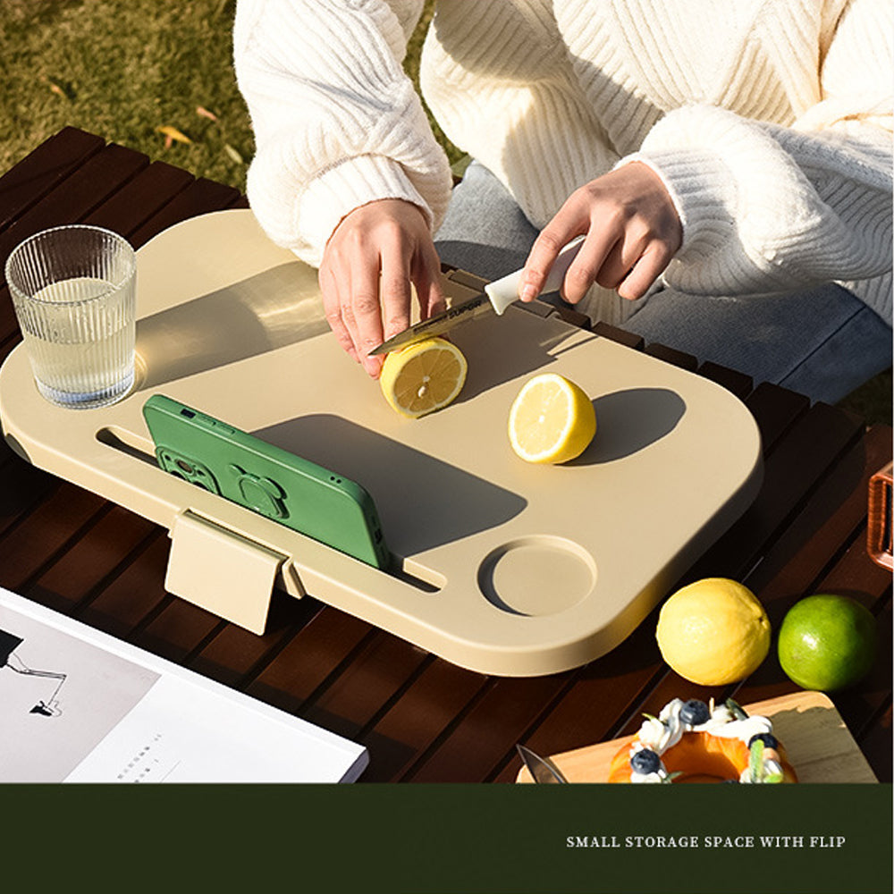 3 In 1 Folding Camping Storage Picnic Basket - Beige