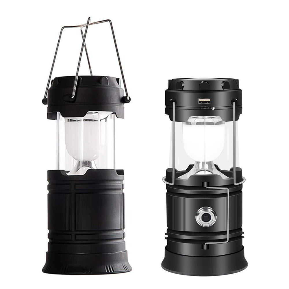 LED Camping Lamp set - Solar Powered Rechargeable Lantern