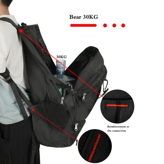 Travel Camp Backpack Large 60L Capacity - Black
