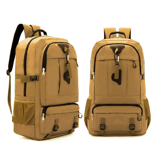 Travel Camp Backpack Large 60L Capacity - Khaki