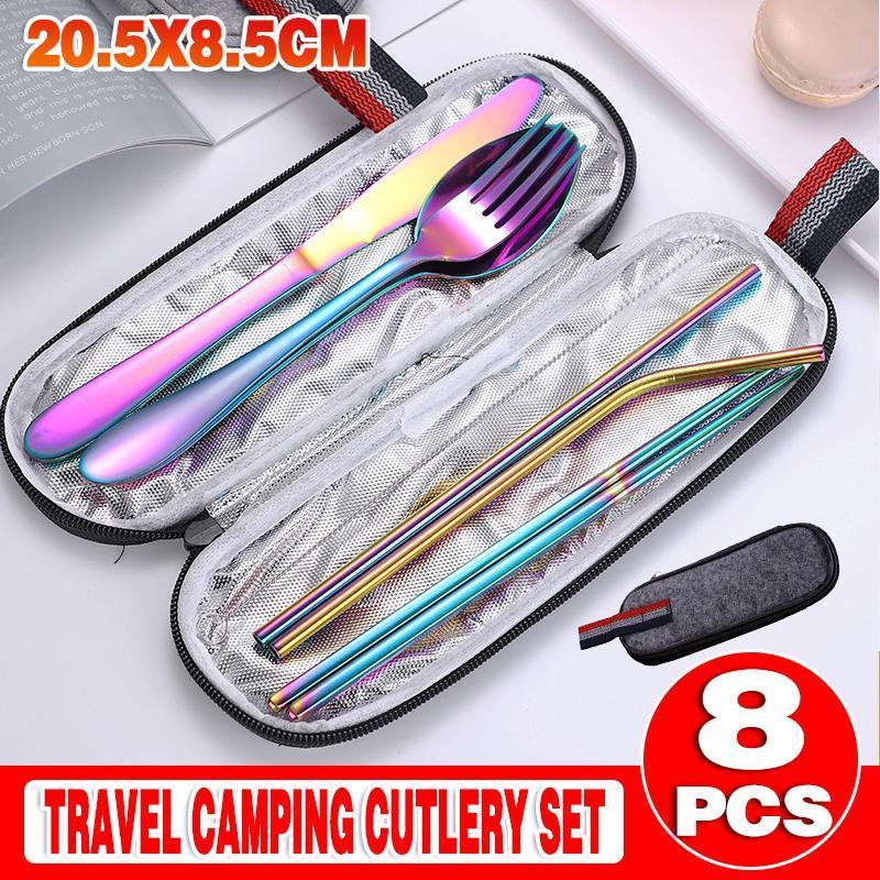 Portable Stainless Steel Travel & Camping Cutlery Set