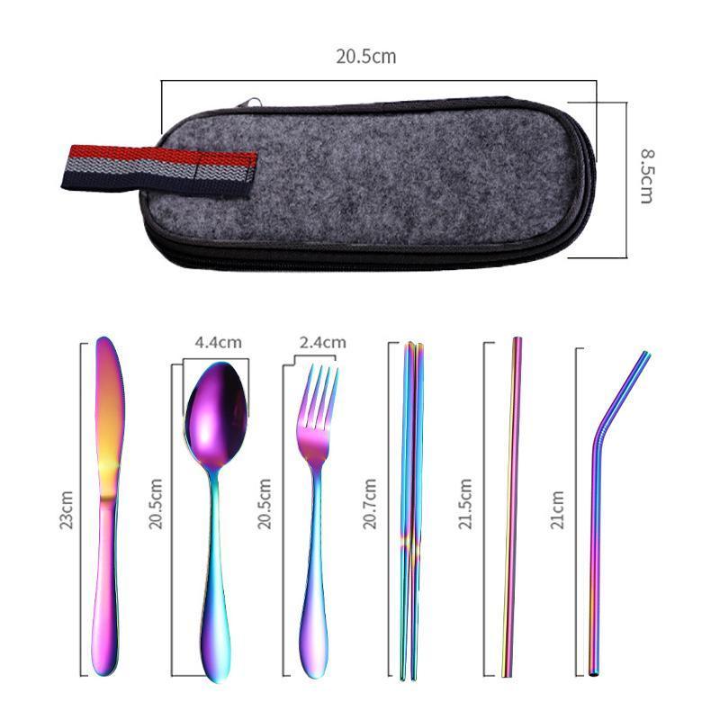 Portable Stainless Steel Travel & Camping Cutlery Set
