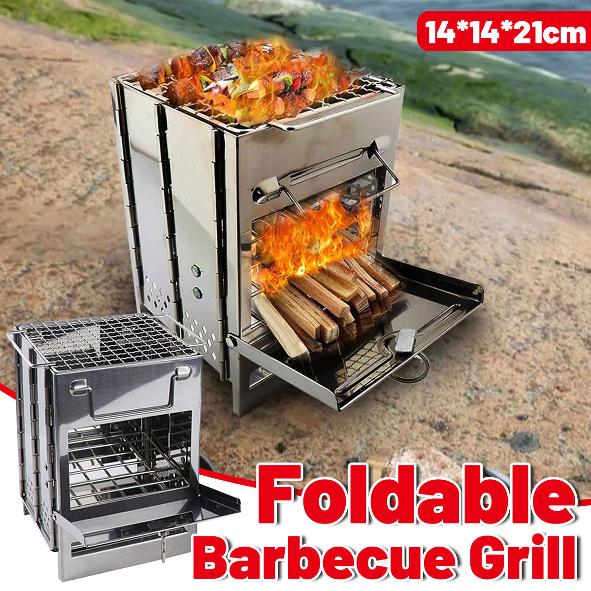 Outdoor Folding Camping mini Stainless Steel Stove