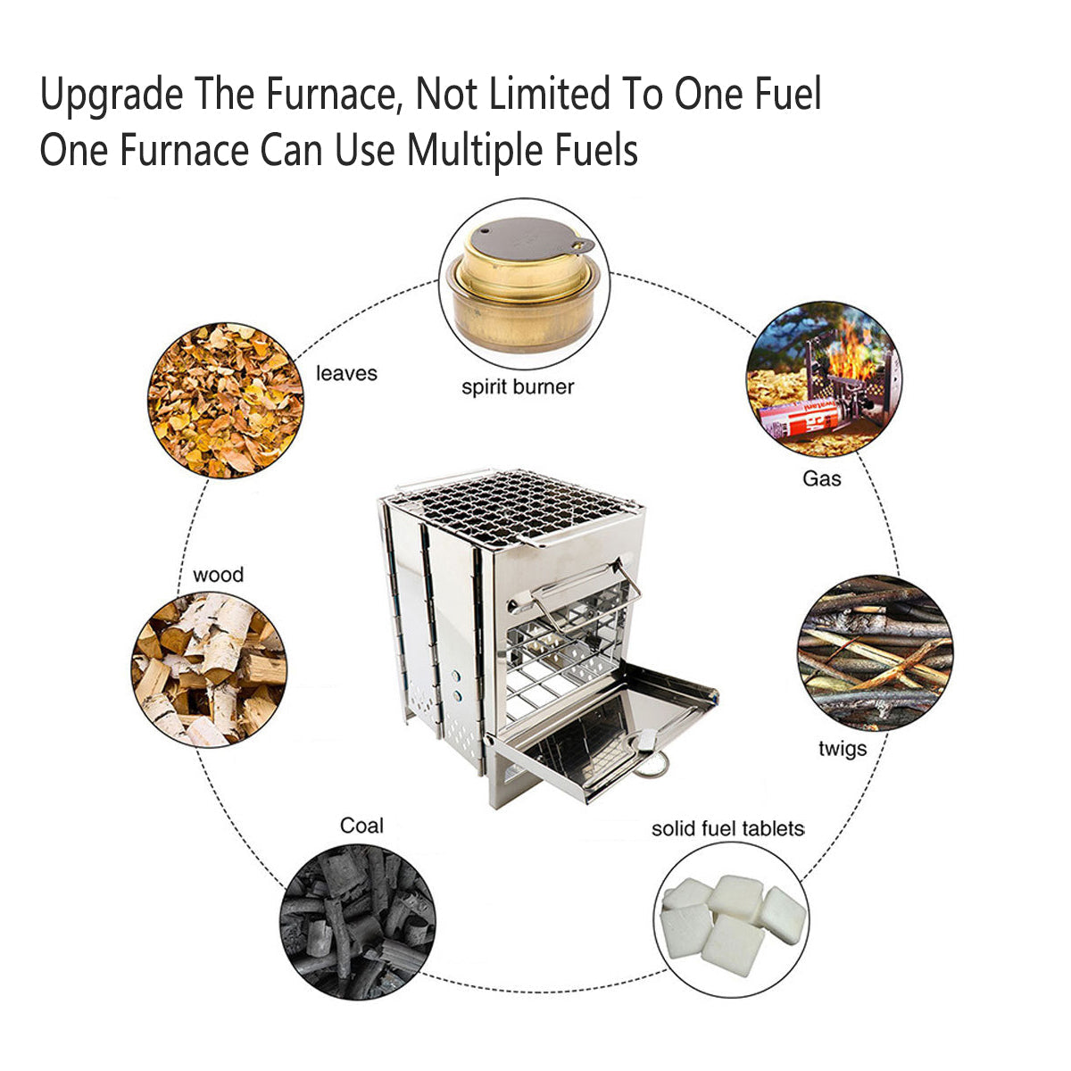 Outdoor Folding Camping mini Stainless Steel Stove