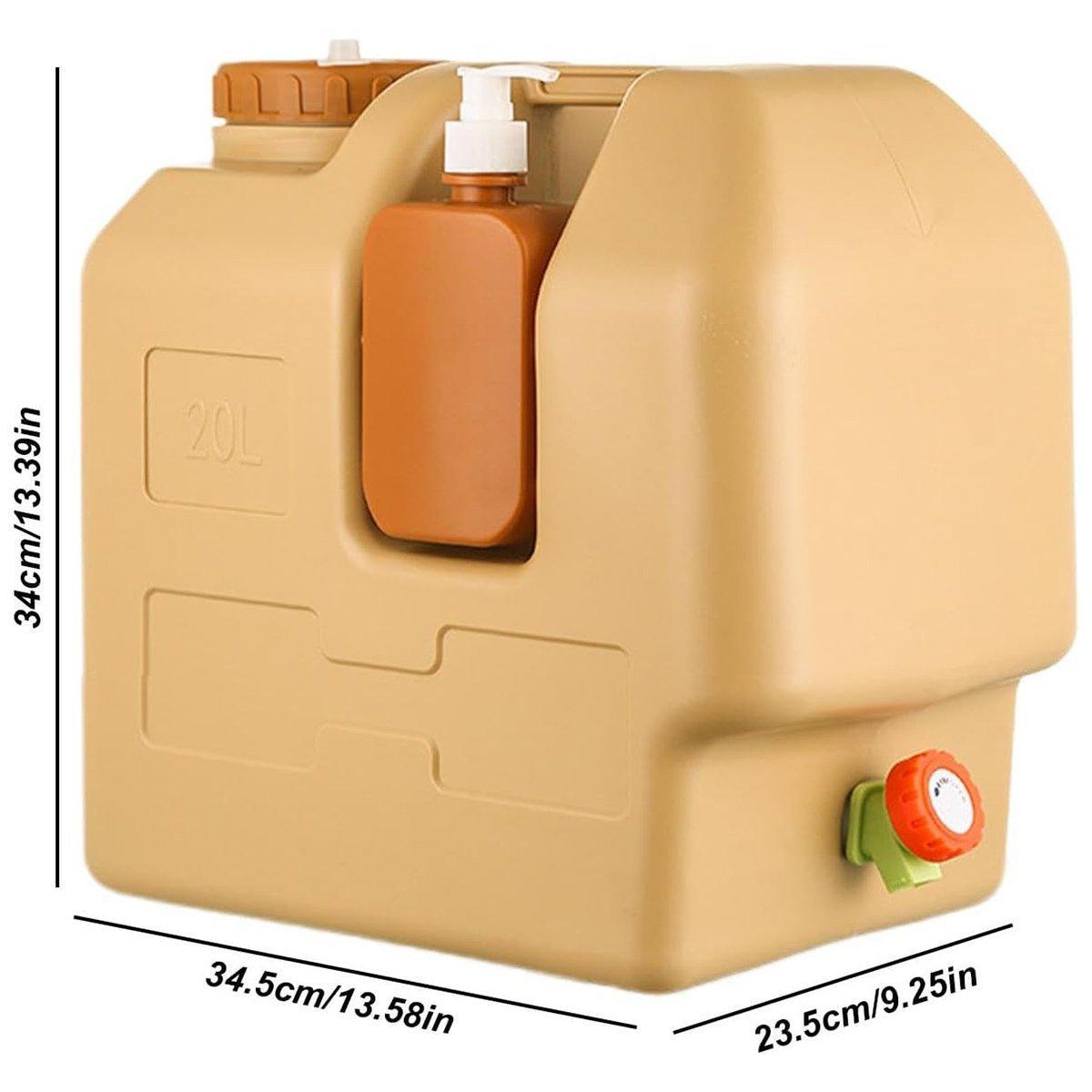 Water Container tap & soap dispenser for Camping - 20L