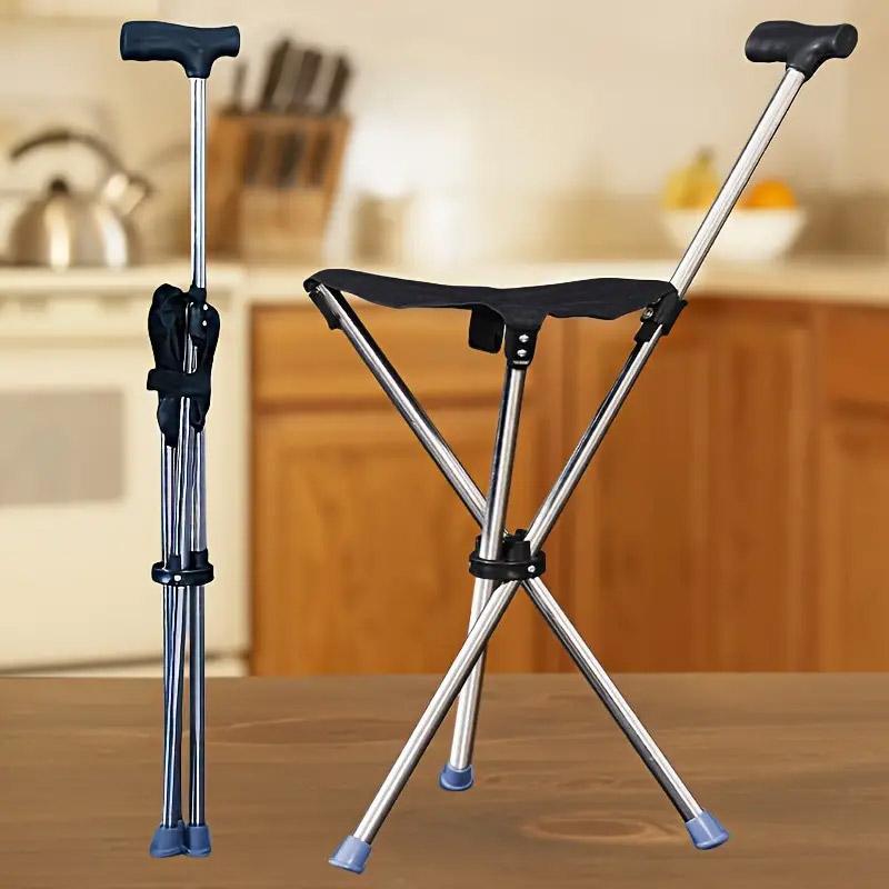 Stainless Steel Walking Stick with seat