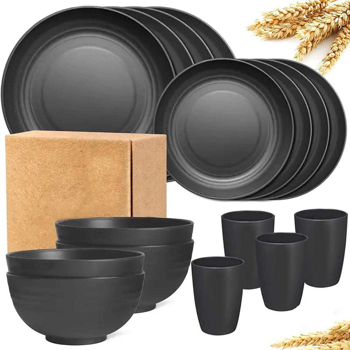 Eco Friendly Camping Tableware set - black