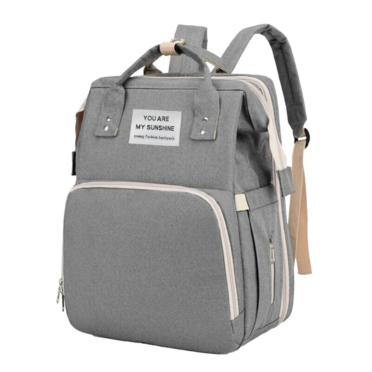 Baby's Gear Backpack & Change mat - Grey
