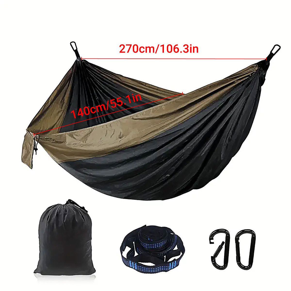Outdoor Camping Hammock - Brown