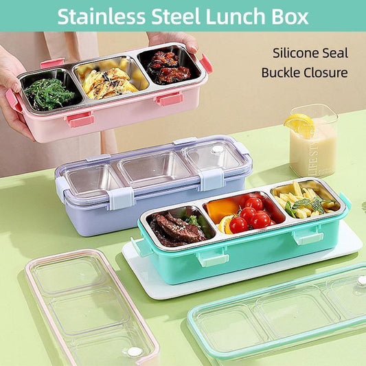 Stainless Steel inner Food Container - Pink - free shipping
