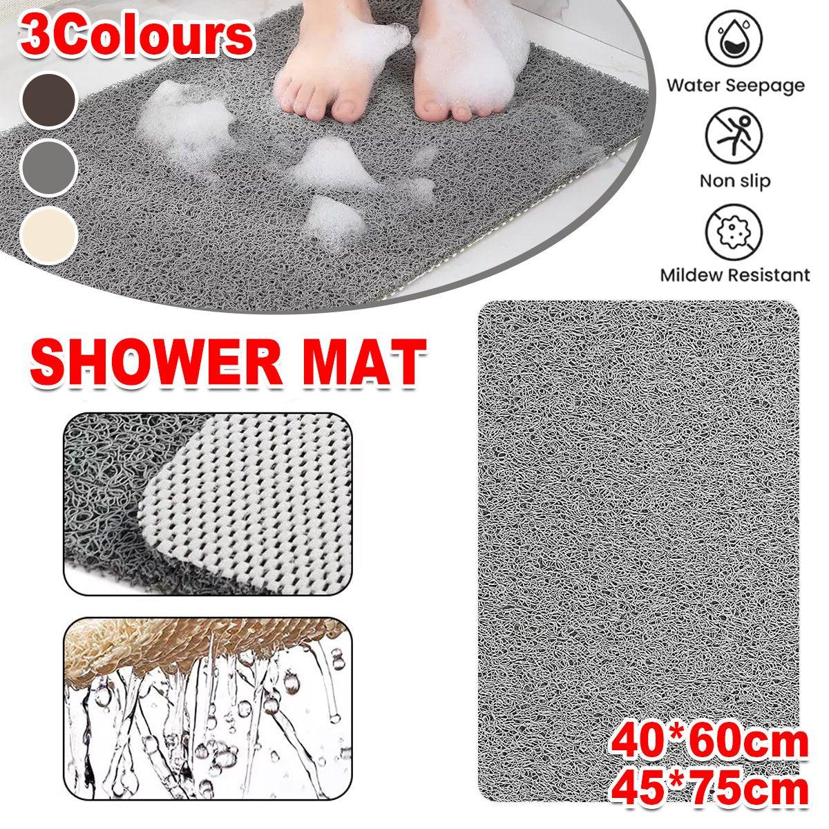 Anti Slip Camping Shower Mat - Coffee