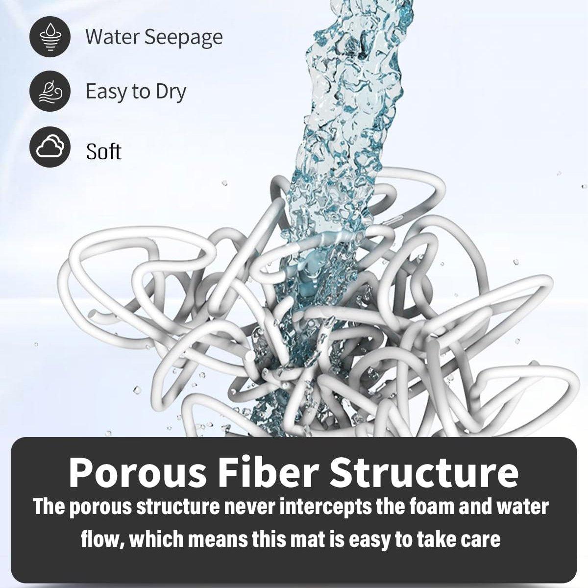 Anti Slip Camping Shower Mat - Coffee