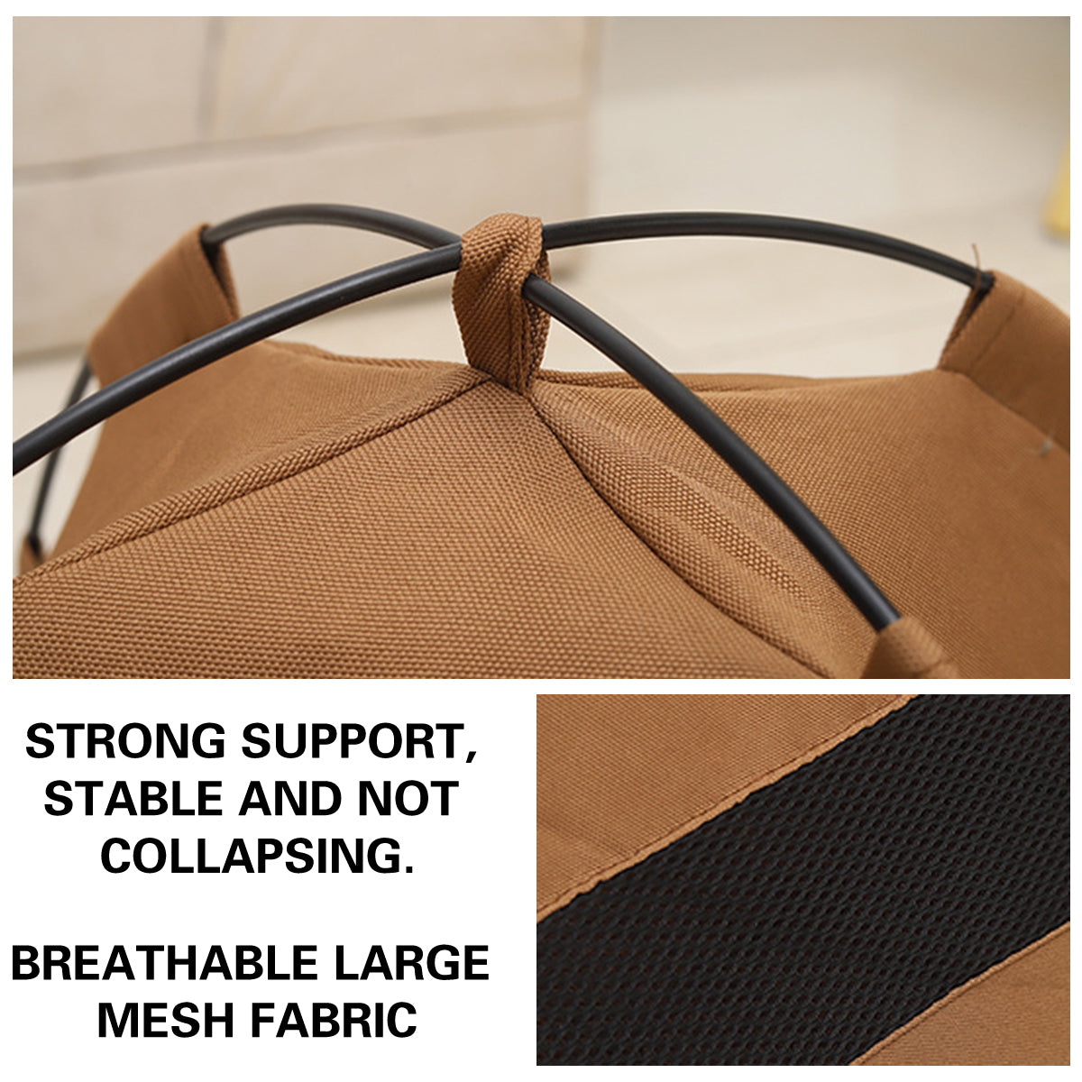 Camping Pet Tent for Cats & small dogs - Coffee - Free shipping