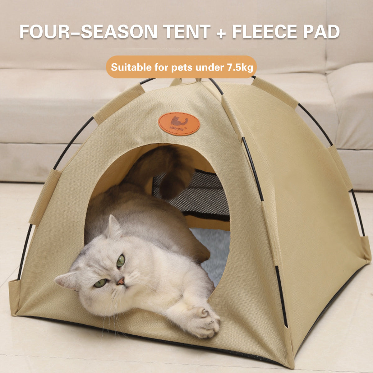 Camping Pet Tent for Cats & small dogs - Coffee - Free shipping