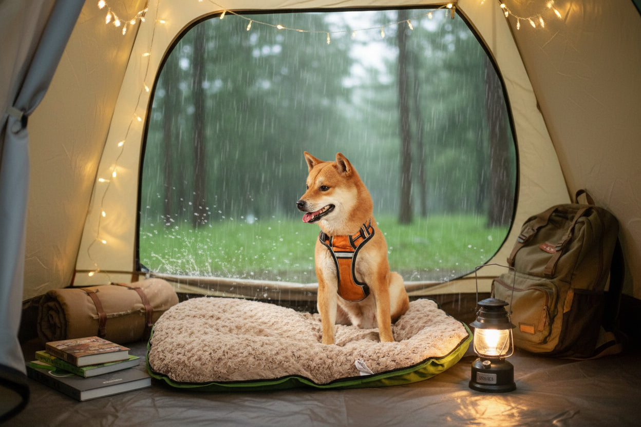 Dog Travel Camping Mat/Bed - Blue