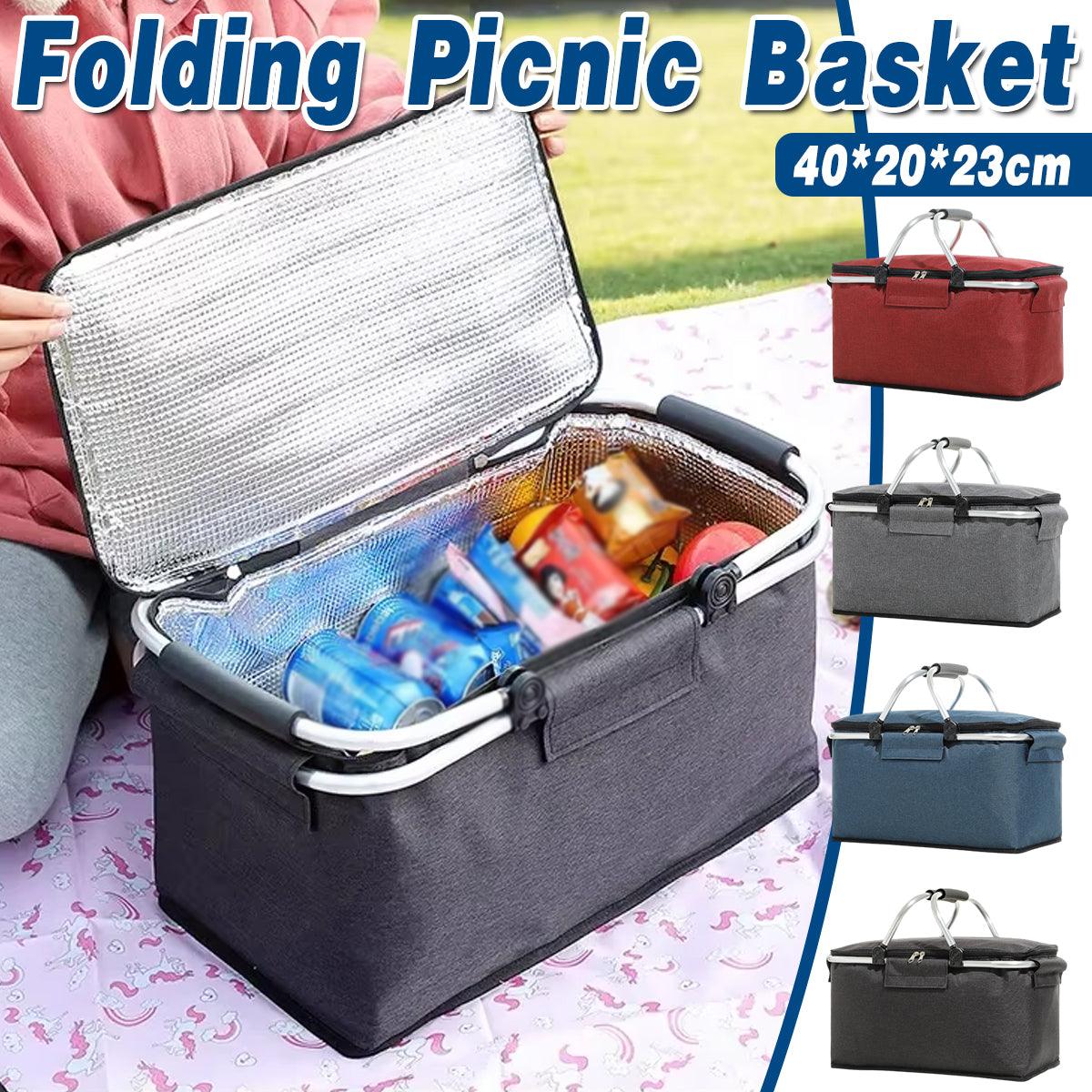 Picnic Cooler insulated basket - Grey