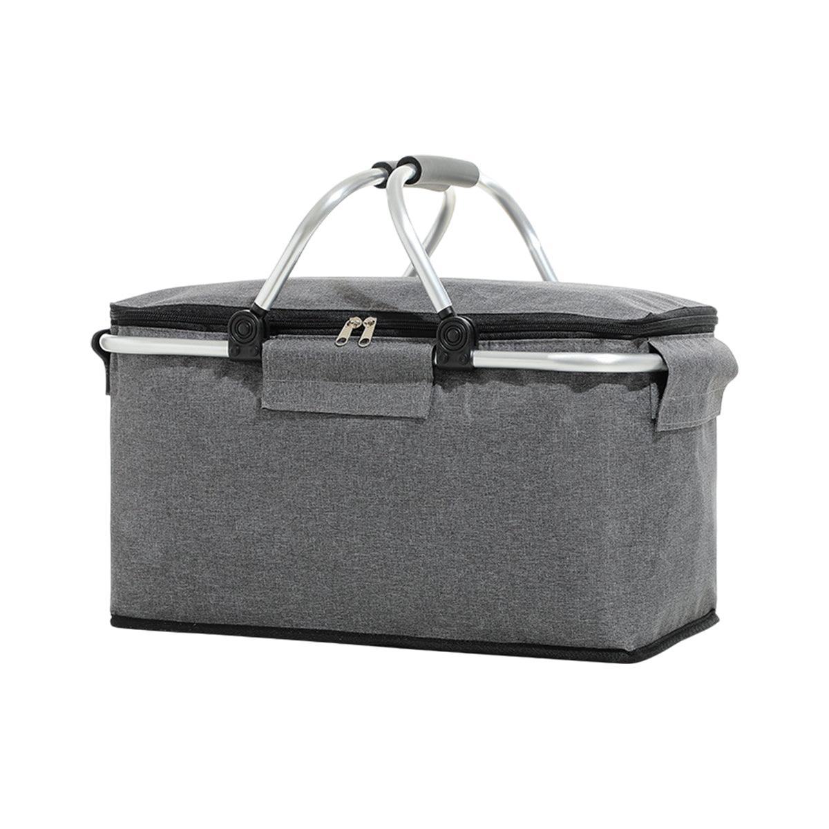 Picnic Cooler insulated basket - Grey