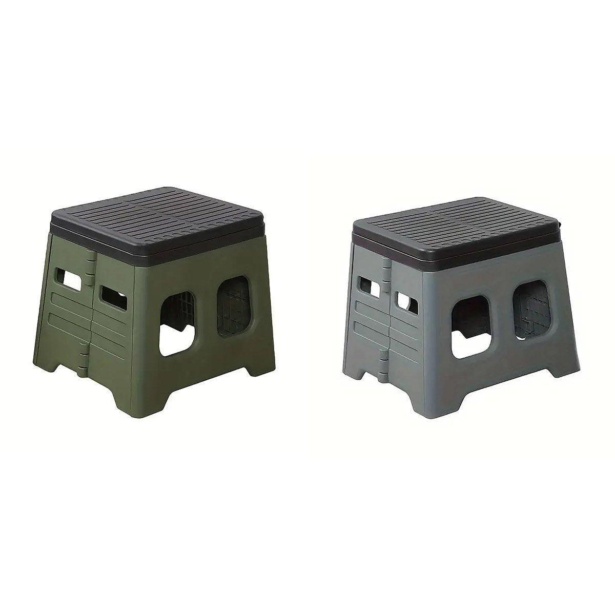 Outdoor Travel Toilet Folding Stool Seat - grey