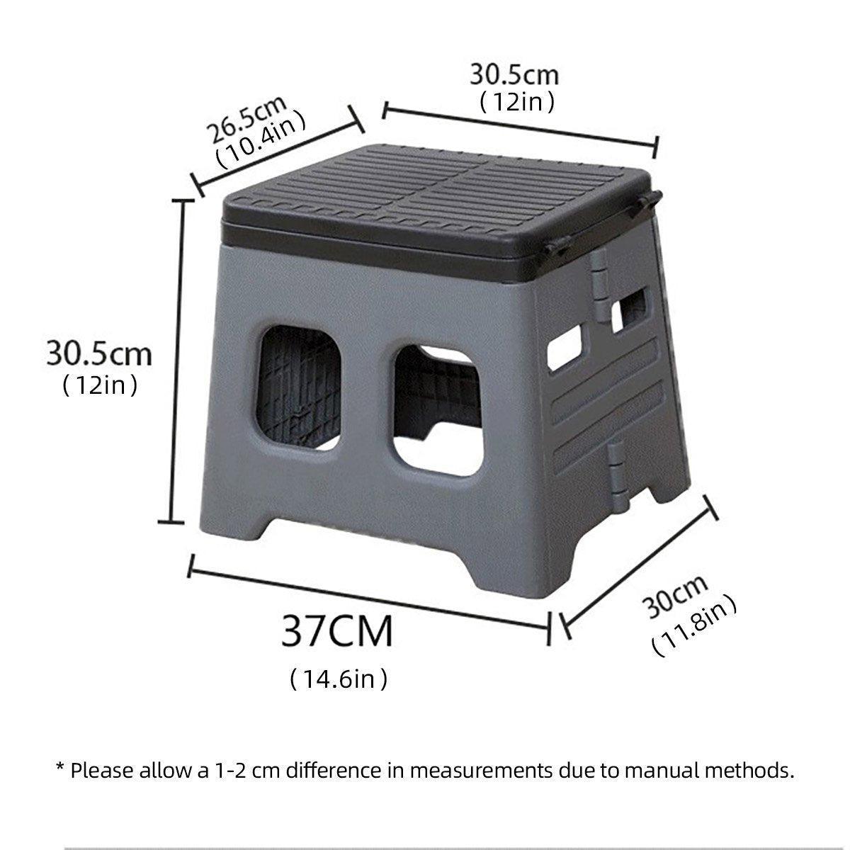 Outdoor Travel Toilet Folding Stool Seat - grey