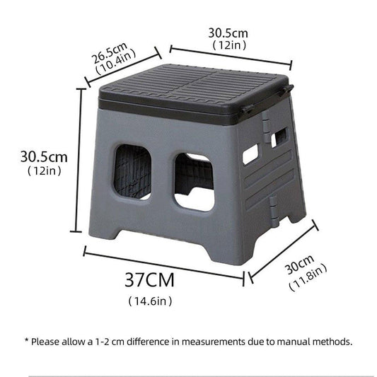 Outdoor Travel Toilet Folding Stool Seat - grey