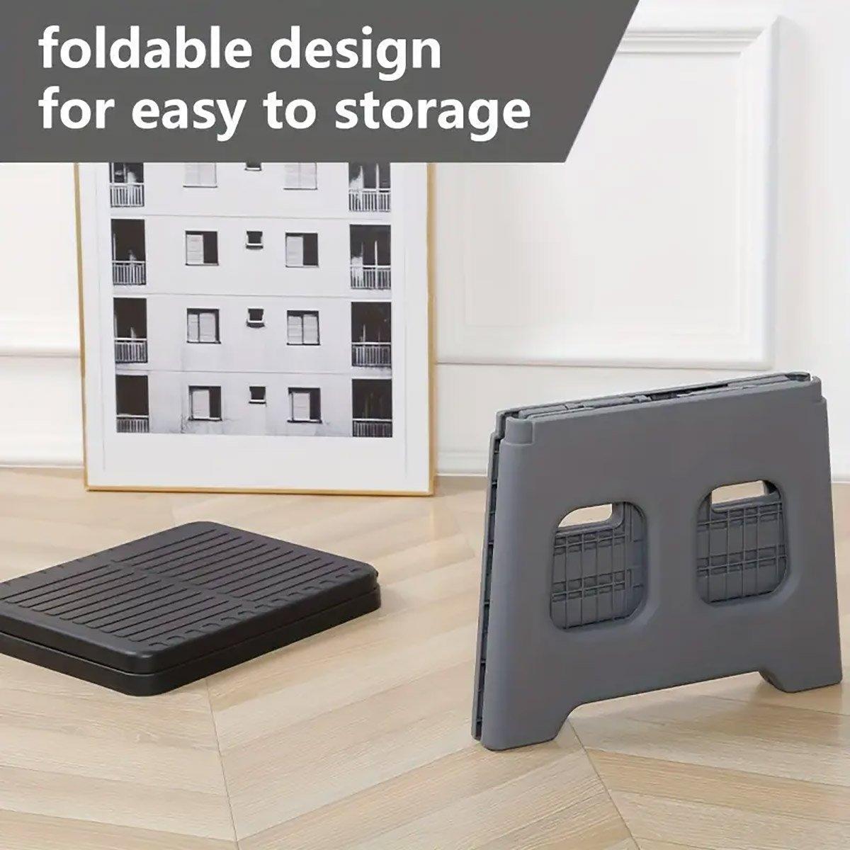 Outdoor Travel Toilet Folding Stool Seat - grey