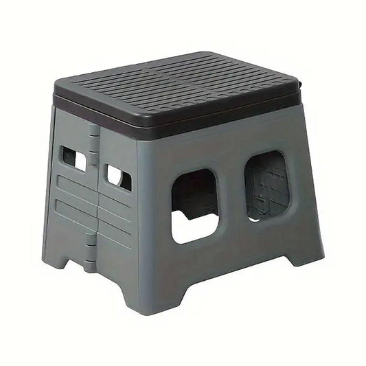 Outdoor Travel Toilet Folding Stool Seat - grey