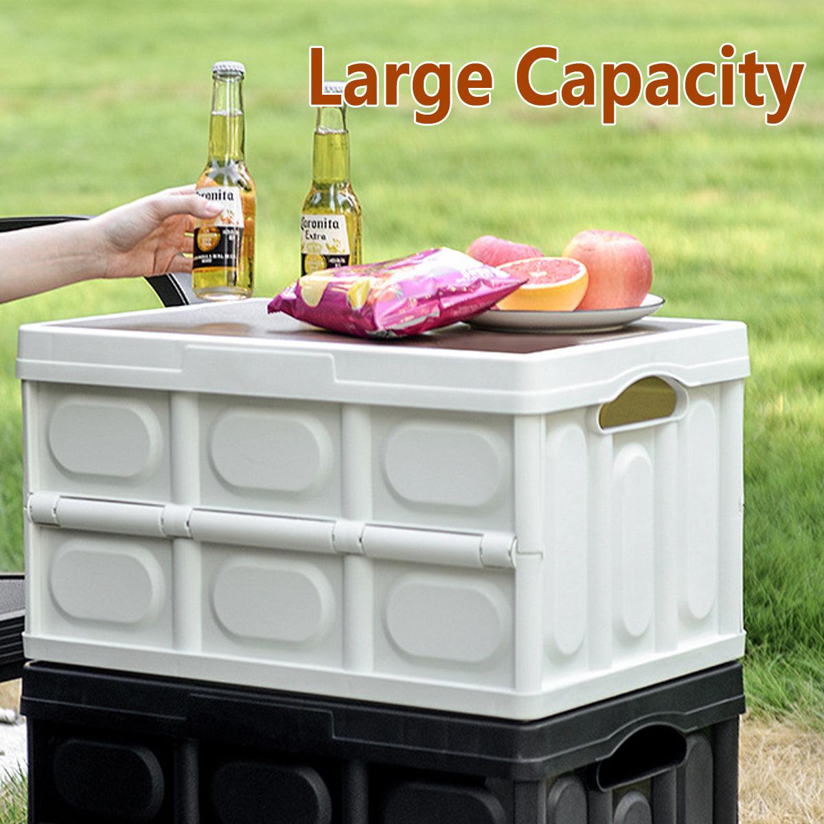 Folding Camping Storage Box 30L - White