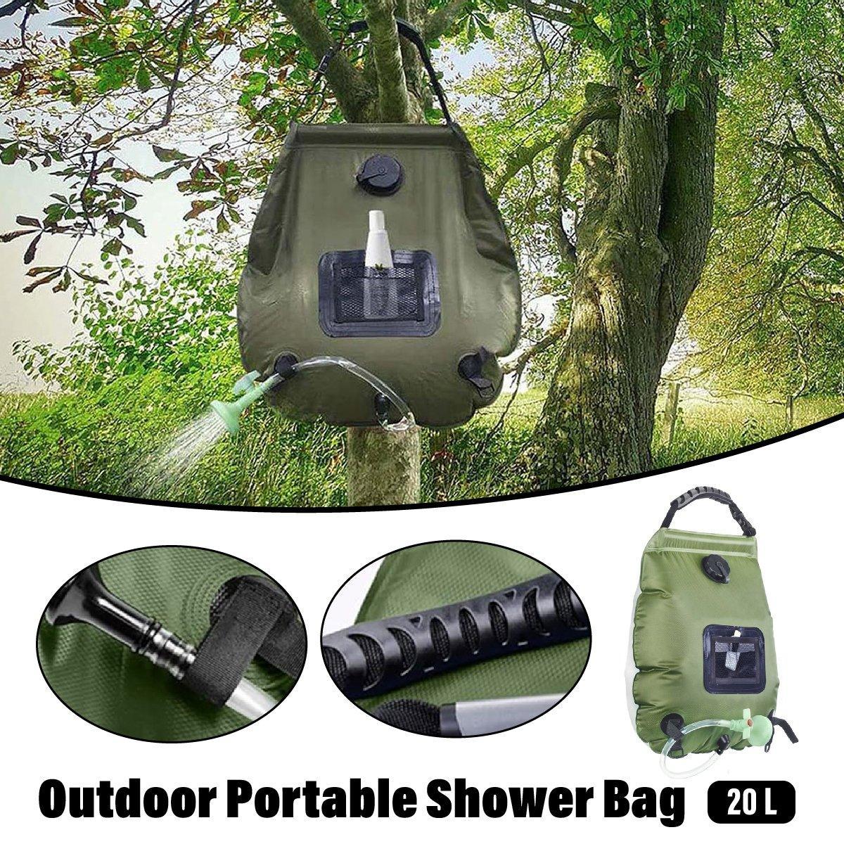 Portable Camp Shower Bag Solar Heat - 20L - Free shipping