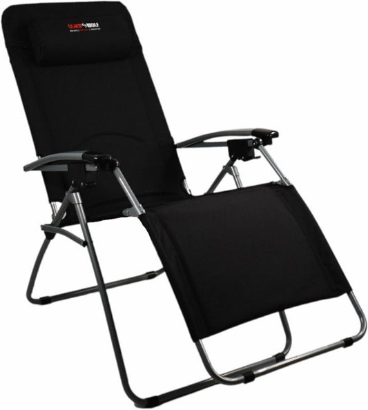BlackWolf Recliner Chair Quick Fold - Jet Black