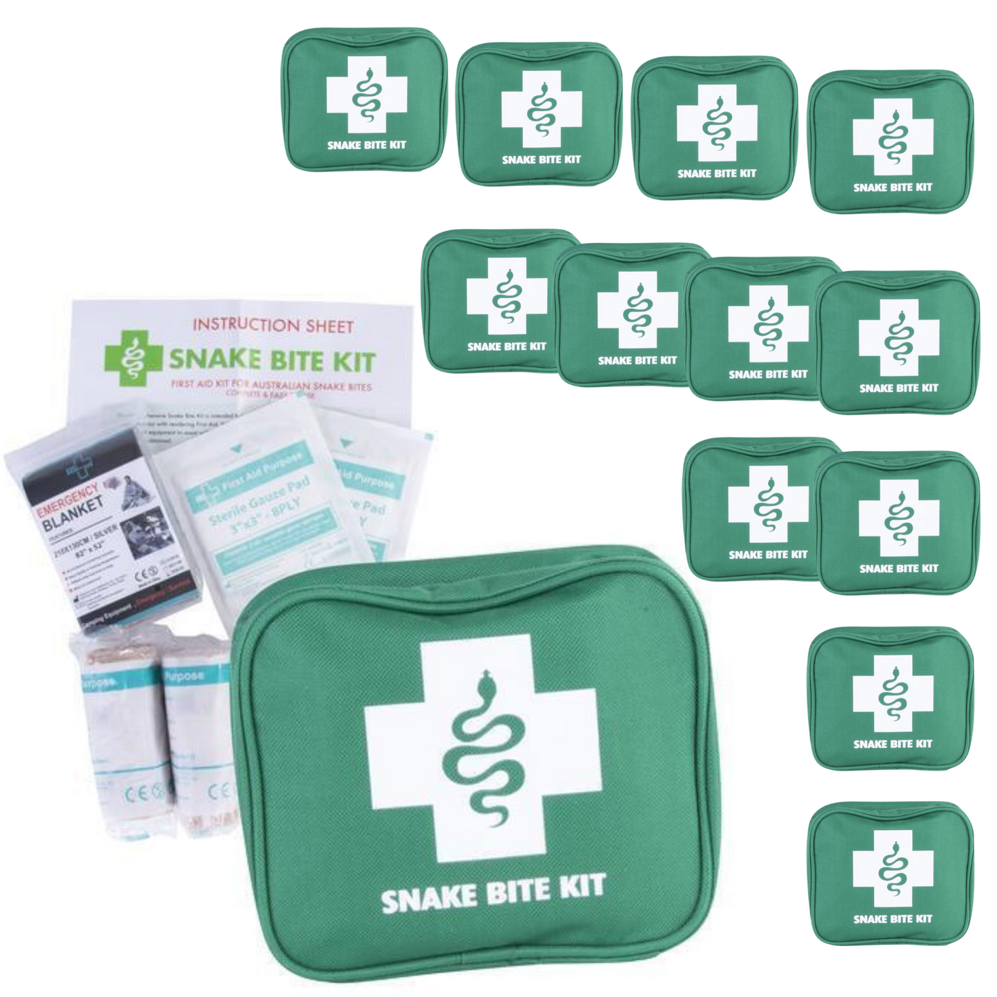12x9 Piece Australian Snake Bite First Aid Kit - Free shipping
