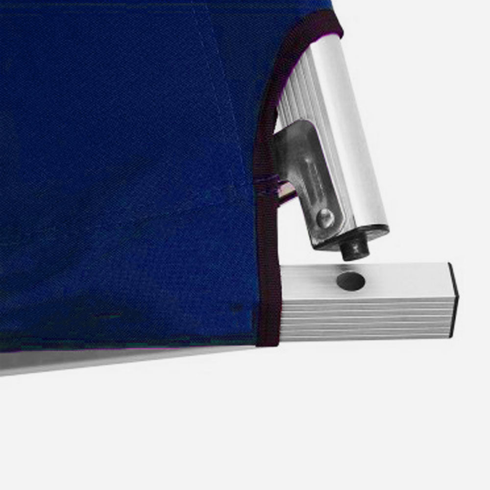 Folding Camping Stretcher Bed Light Weight w/ Carry Bag - blue