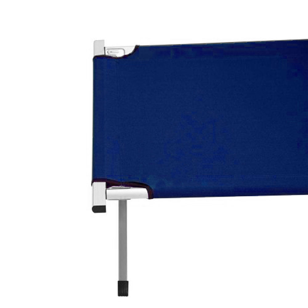 Folding Camping Stretcher Bed Light Weight w/ Carry Bag - blue