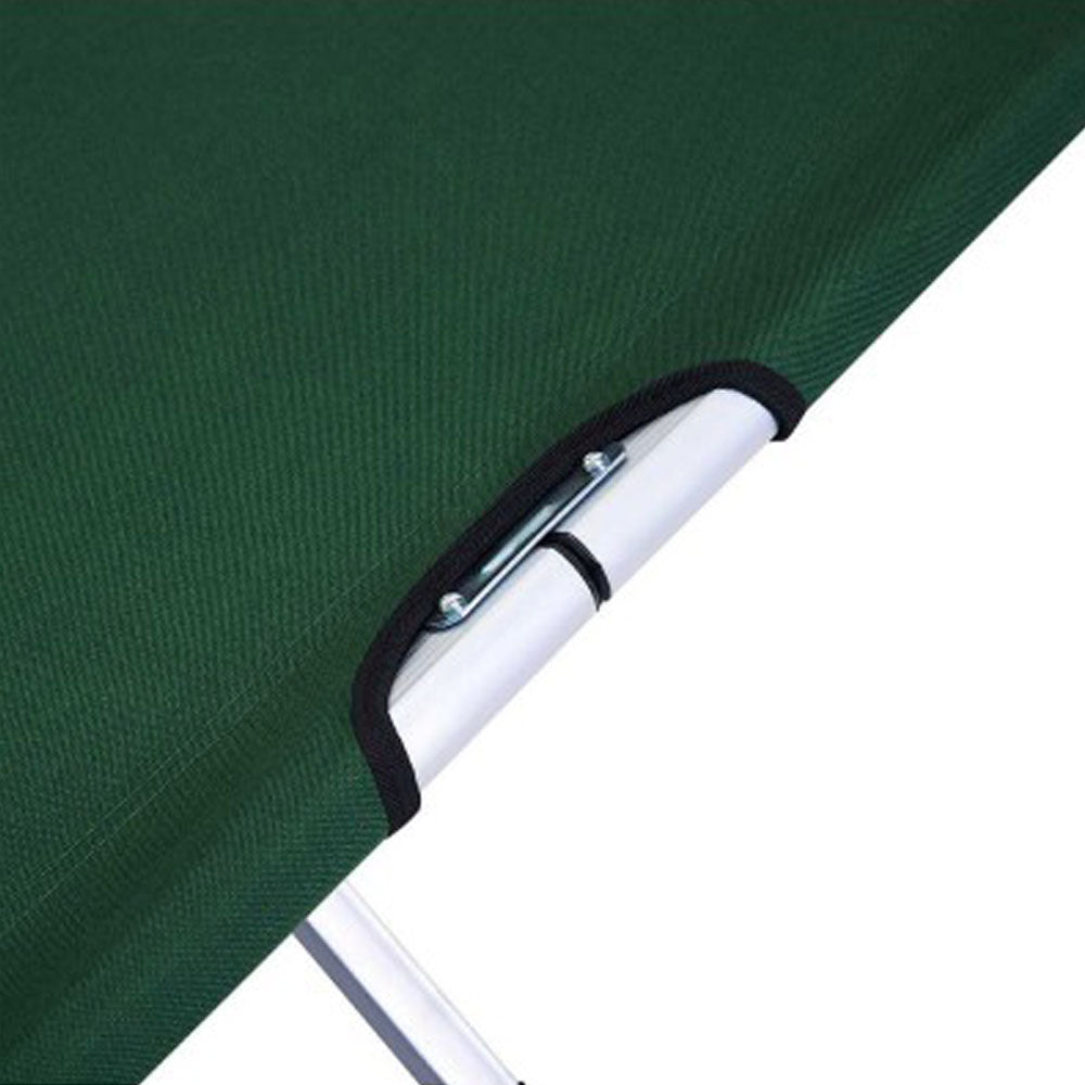 Folding Camping Stretcher Bed Light Weight w/ Carry Bag - green