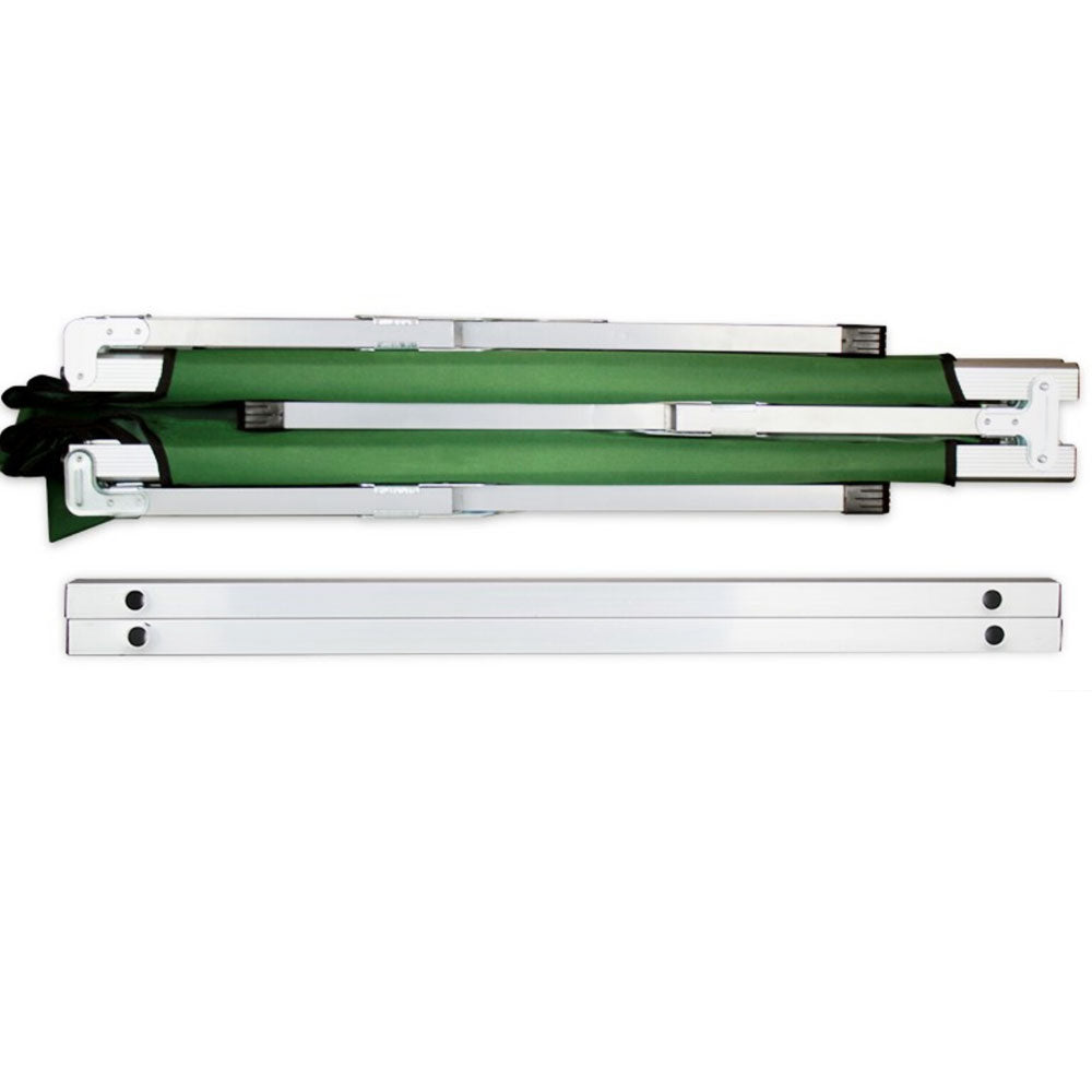 Folding Camping Stretcher Bed Light Weight w/ Carry Bag - green