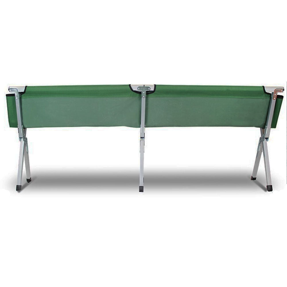Folding Camping Stretcher Bed Light Weight w/ Carry Bag - green