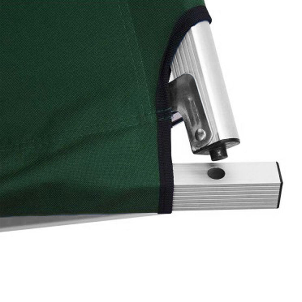 Folding Camping Stretcher Bed Light Weight w/ Carry Bag - green