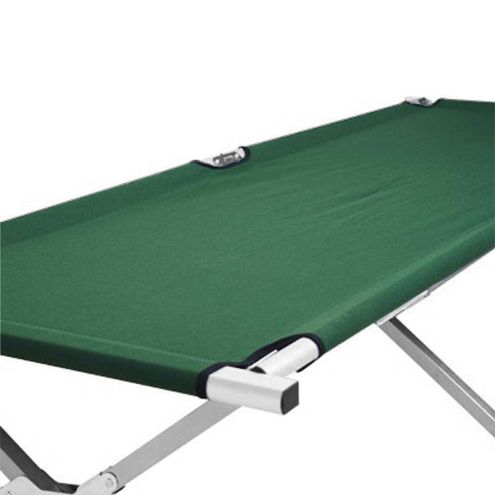 Folding Camping Stretcher Bed Light Weight w/ Carry Bag - green