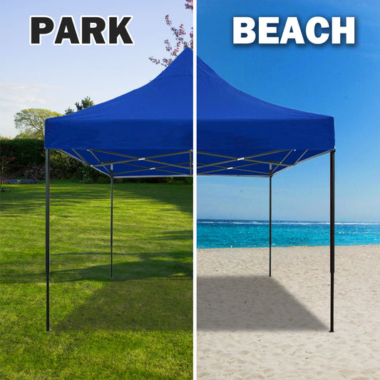 3x3m Pop Up Camping Marquee - Blue