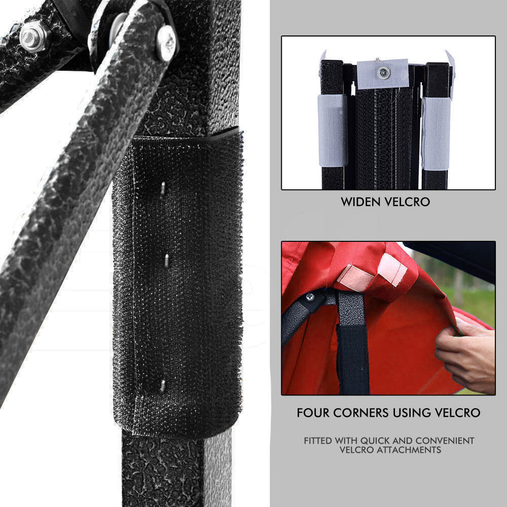 3x3m Pop Up Camping Marquee - Red