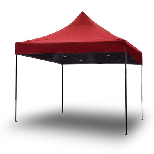 3x3m Pop Up Camping Marquee w/ Side Wall - Red