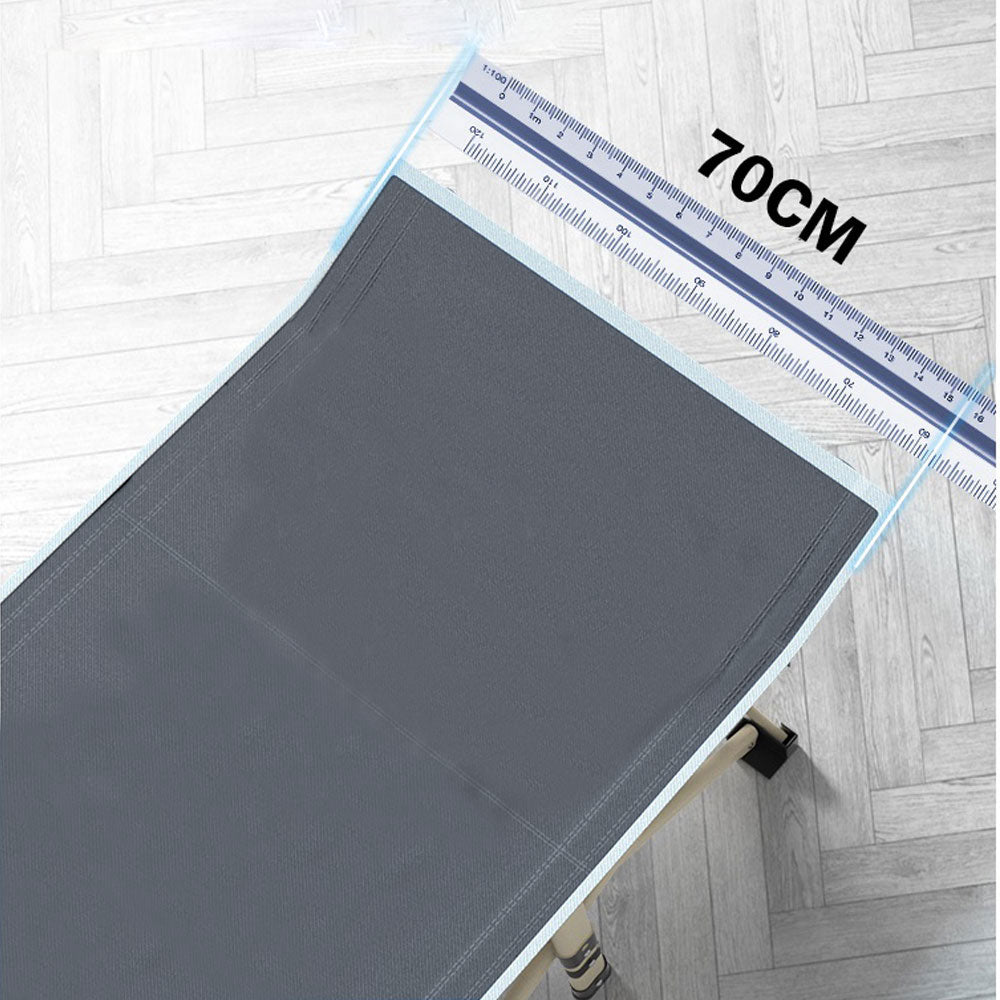 Folding Camping Stretcher Single Recliner Mat - grey