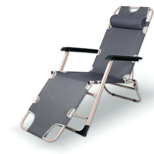 Folding Camping Recliner - River Beach - Arm Rest - grey