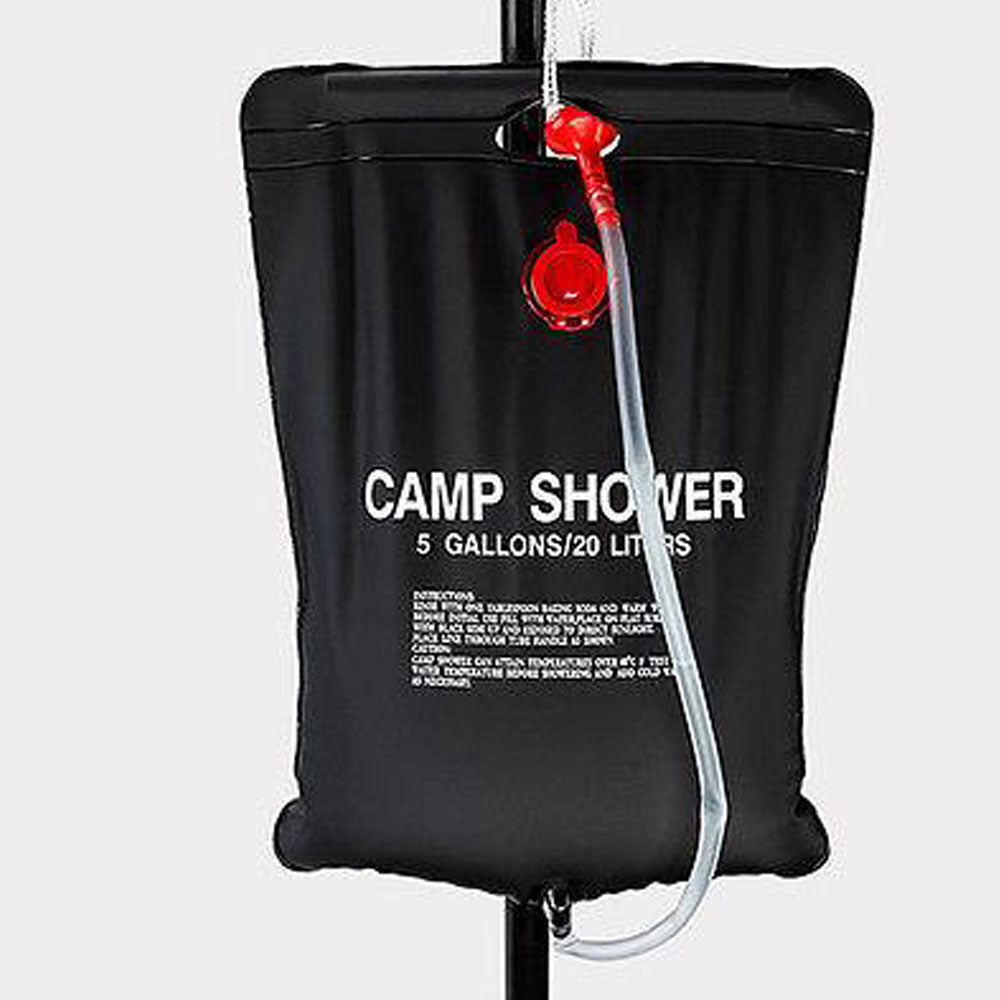 Pop Up Portable Camping Shower Tent & 20L Water Bag - green