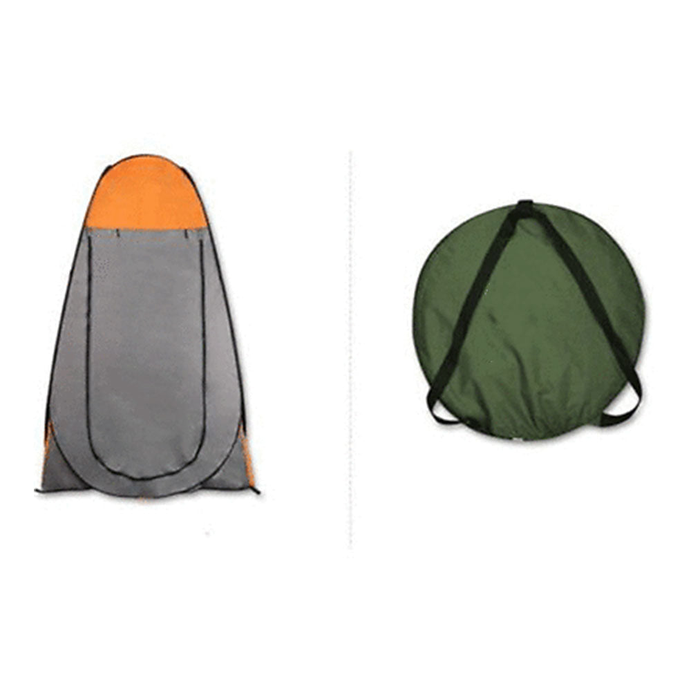 Pop Up Portable Camping Shower Tent & 20L Water Bag - orange