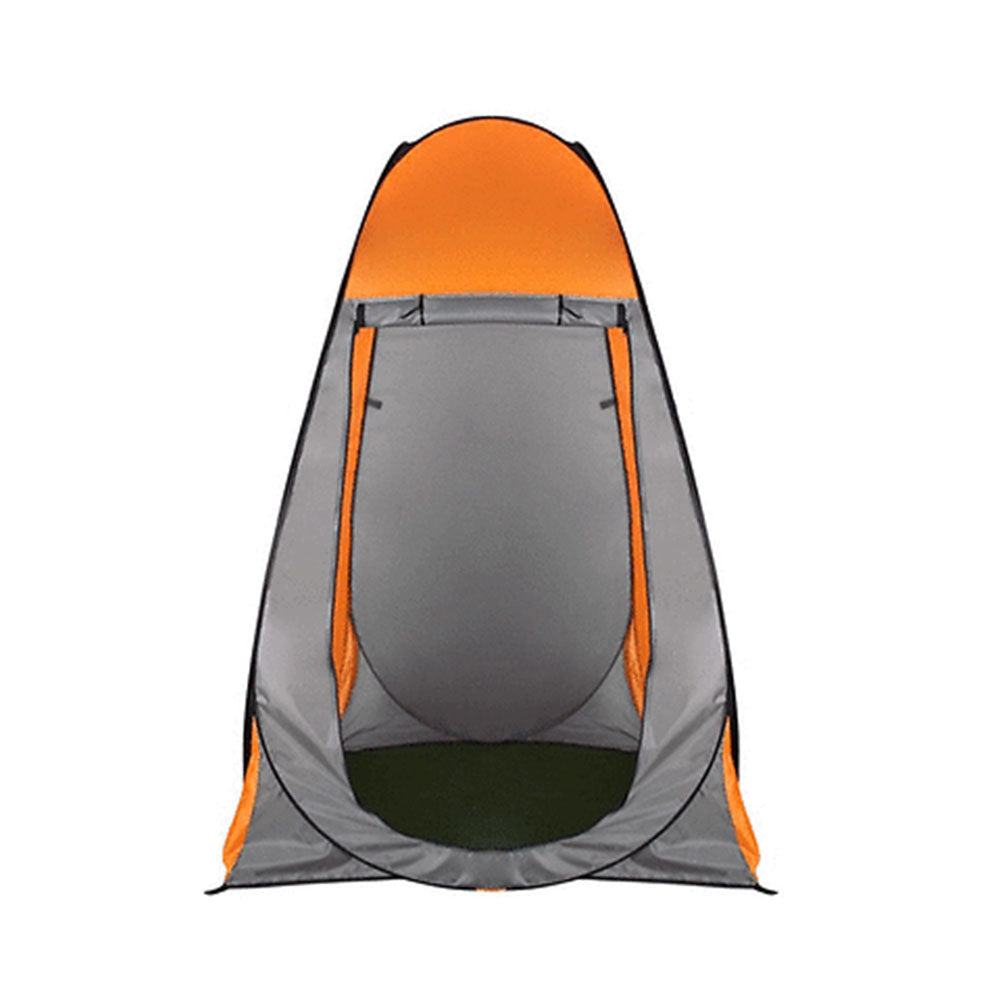Pop Up Portable Camping Shower Tent & 20L Water Bag - orange