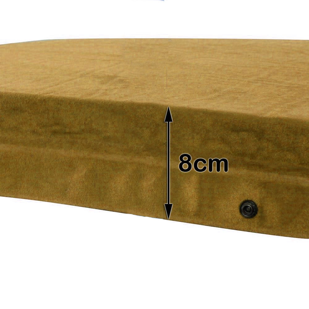 Double Self Inflating 8cm Mattress Joinable - Tan
